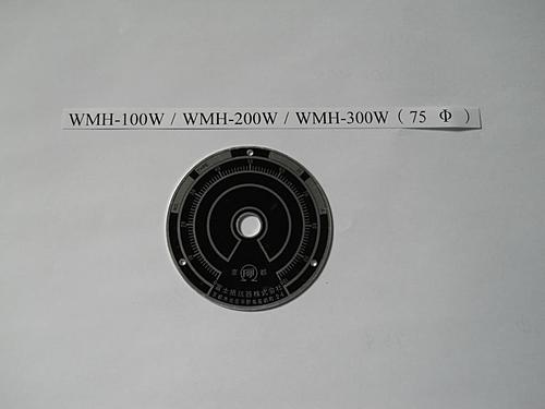 富士抵抗器　可変型不燃性巻線抵抗器　WMHシリーズ　WMH100W 用銘板