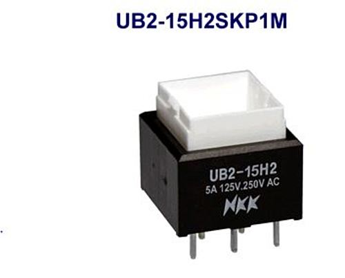 注目>NKKスイッチズ　照光式押ボタンスイッチ　UB2-15H2SKP1M