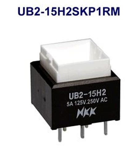 注目>NKKスイッチズ　照光式押ボタンスイッチ　UB2-15H2SKP1RM