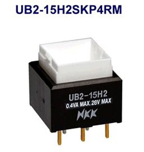注目>NKKスイッチズ　照光式押ボタンスイッチ　UB2-15H2SKP4RM