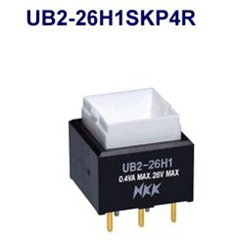 注目>NKKスイッチズ　照光式押ボタンスイッチ　UB2-26H1SKP4R