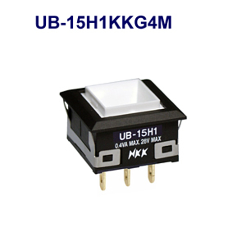 NKKスイッチズ 照光式押ボタンスイッチ UB-15H1KKG4M 「在庫掲載」
