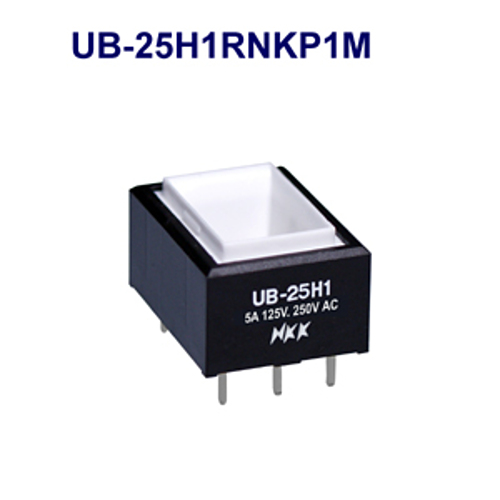 NKKスイッチズ 照光式押ボタンスイッチ UB-25H1RNKP1M 「在庫掲載」