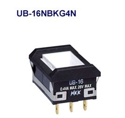 注目>NKKスイッチズ　押ボタンスイッチ　UB-16NBKG4N