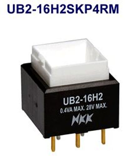 注目>NKKスイッチズ　照光式押ボタンスイッチ　UB2-16H2SKP4RM