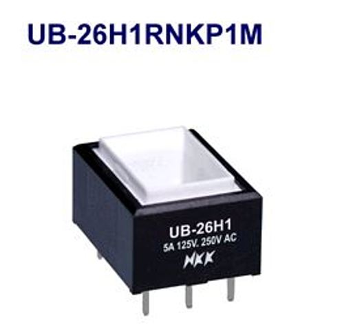 注目>NKKスイッチズ　照光押ボタンスイッチ　UB-26H1RNKP1M