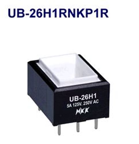 注目>NKKスイッチズ　照光押ボタンスイッチ　UB-26H1RNKP1R