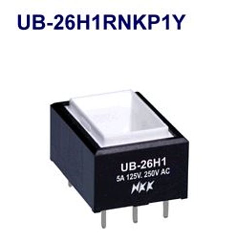 注目>NKKスイッチズ　照光押ボタンスイッチ　UB-26H1RNKP1Y