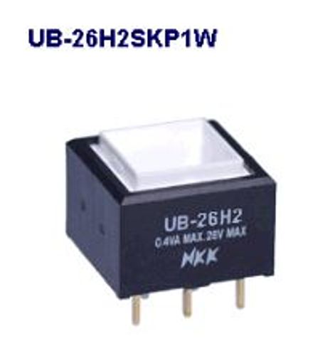 注目>NKKスイッチズ　照光押ボタンスイッチ　UB-26H2SKP1W