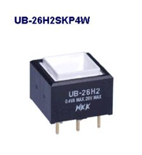 注目>NKKスイッチズ　照光押ボタンスイッチ　UB-26H2SKP4W