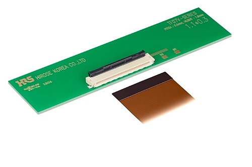 注目>ヒロセ電機 0.5mmピッチ 2.1mmハイト 上下接点 バックフリップFPC/FFCコネクタ TF07V-50S-0.5SH(800)