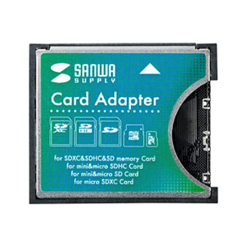 サンワサプライ SDXC用CF変換アダプタ ADR-SDCF1N「在庫掲載」