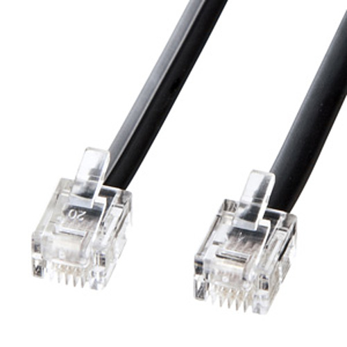 サンワサプライ モジュラーケーブル(黒) TEL-N1-15BKN2「在庫掲載」