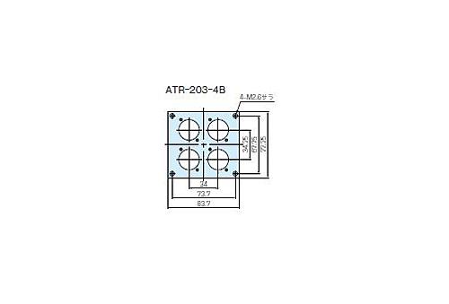 タカチ電機工業　ATR型アタッチメントパネル　ATR-203-4B
