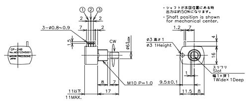 緑測器　無接触式回転角度センサ　CP-2HB