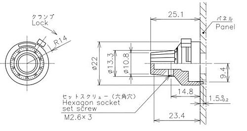 緑測器　手動設定用ダイヤル　D-1