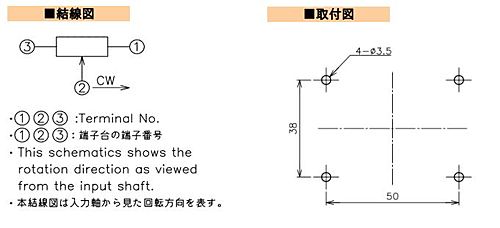 緑測器　接触式多回転型センサ　CP-45F-100SX 10Kｵｰﾑ