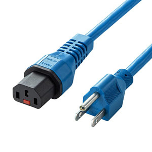 サンワサプライ　抜け防止ロック電源コード　APW12-515C13LK01BL「在庫掲載」
