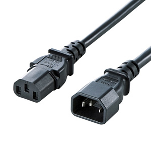 サンワサプライ　電源コード12A250V（5m）　APW12-C14C13250-50「在庫掲載」