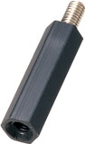 廣杉計器　黒ジュラコン　スペーサー（六角）　BS-440BE