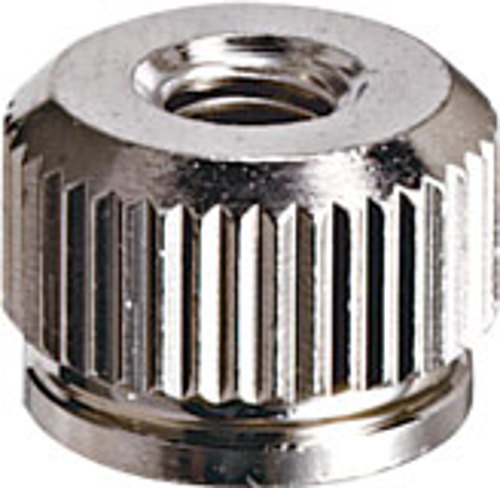 廣杉計器　黄銅　ローレットナット（ツバ付、貫通全ネジ）　NBNT-618