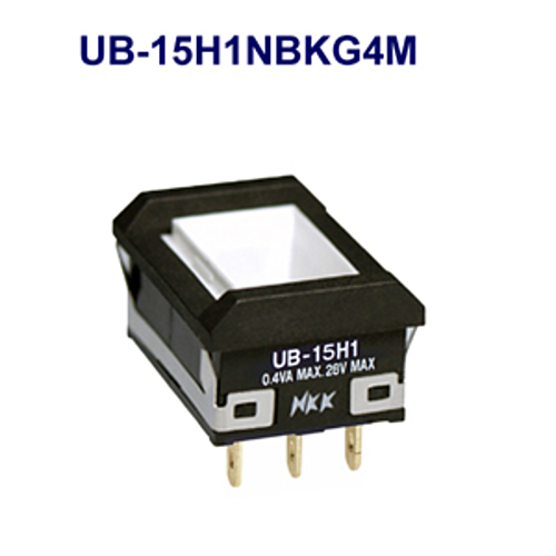 NKKスイッチズ　照光式押ボタンスイッチ　UB-15H1NBKG4M 「在庫掲載」