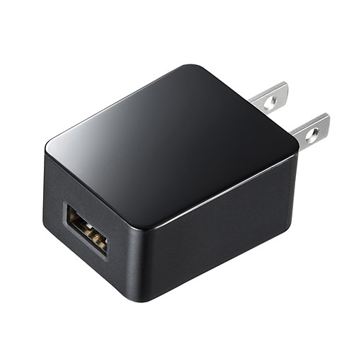 サンワサプライ USB充電器(1A・高耐久タイプ・ブラック) ACA-IP49BKN「在庫掲載」