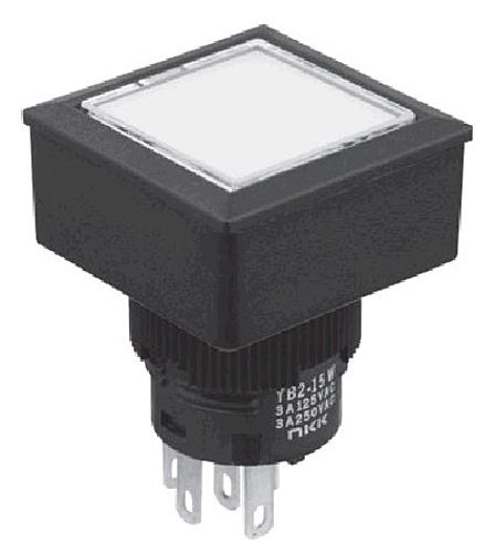 NKKスイッチズ　照光式押ボタンスイッチ　YB2-16CWSKS1