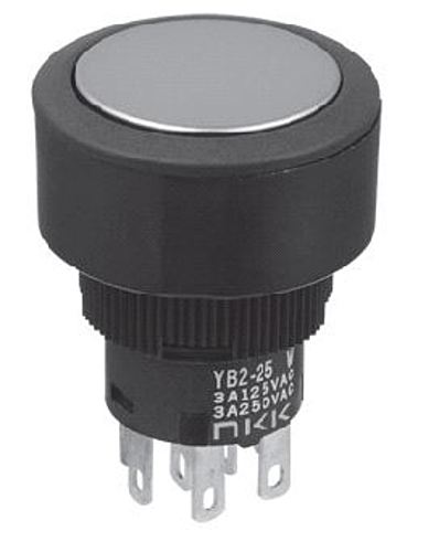 NKKスイッチズ　照光式押ボタンスイッチ　YB2-26CWCKG4