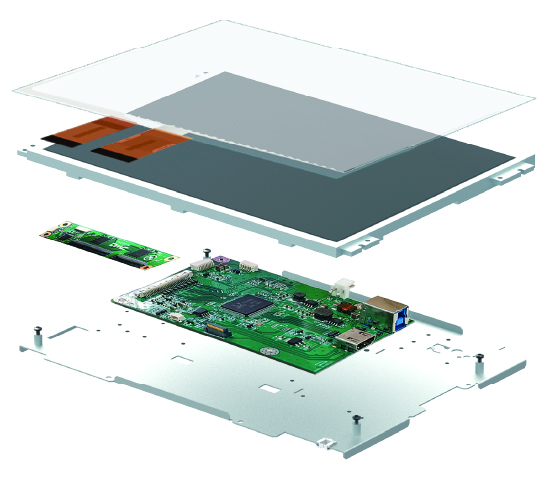 DMC(ディエムシー)　21.5ワイド型組み込み用タッチパネルディスプレイ　TK-BPA215FH-12A3
