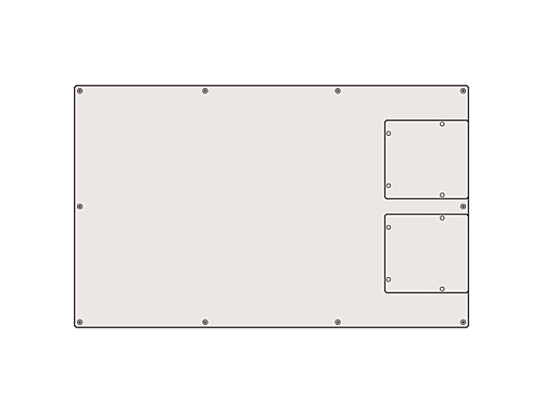 摂津金属工業　2配線穴付ノーマル天板　RSRO-57A0THN2W 「在庫掲載」
