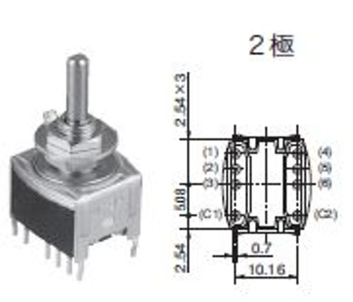 NKKスイッチズ　ロータリスイッチ　MR-B24B4 「在庫掲載」