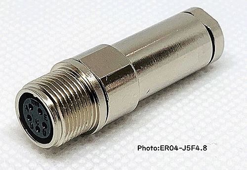 多治見無線電機　小形防水丸形コネクタ（ジャック）　ソケットコンタクト　ER04-J12F6.3