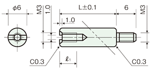 廣杉計器 ステンレス スペーサー（丸型・スリ割付） BRU-320S / 電子