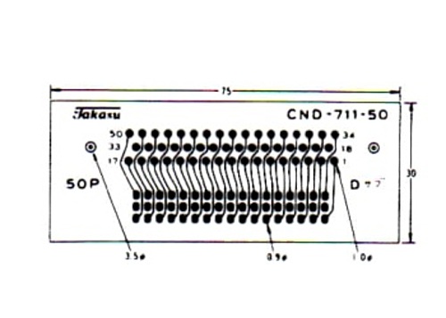 タカス電子製作所 Dサブ用コネクター基板 CND-711-50