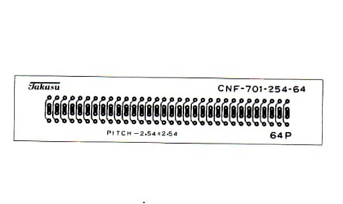 タカス電子製作所  フラットケーブル用コネクター基板 CNF-701-254-64