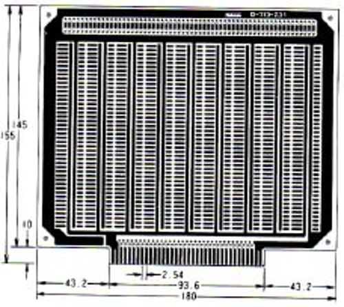 タカス電子製作所 デジタル回路ユニバーサル基板 D-713-231