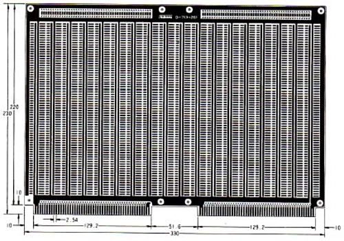 タカス電子製作所 デジタル回路ユニバーサル基板 D-713-261