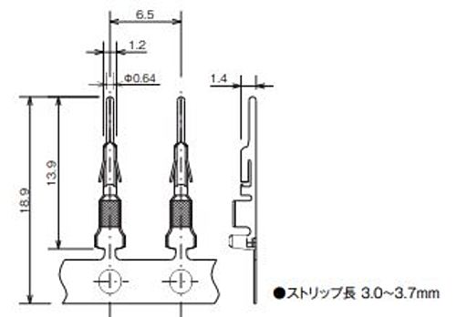 ヒロセ電機　DF1Bシリーズ　ハーネス加工