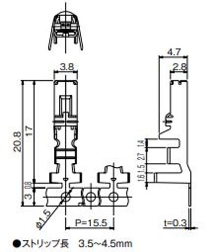 ヒロセ電機　DF22シリーズ　ハーネス加工