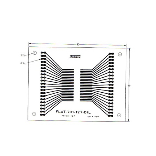 タカス電子製作所 ワンチップ基板 DILパターン FLAT-701-127-DIL