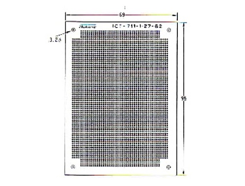 タカス電子製作所 1.27mmピッチ基板 シングルパターン ICT-711-1.27-62