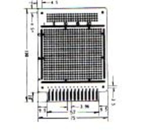 タカス電子製作所 シングルパターンスルホール基板 ICT-713-12