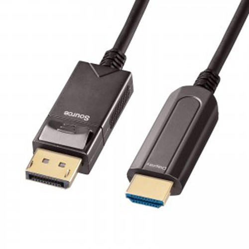 サンワサプライ　DisplayPort-HDMI変換光ファイバーケーブル　10m　KC-DPHDFB100「在庫掲載」