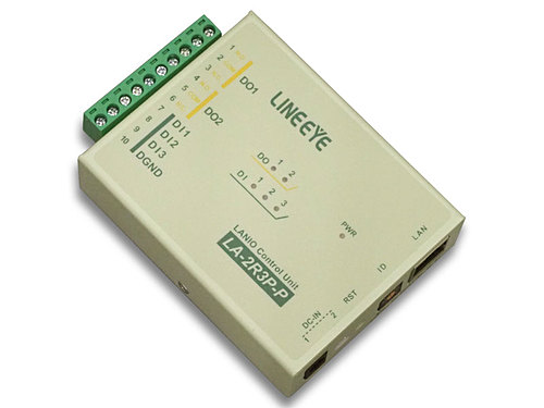 ラインアイ　LAN接続型デジタルIOユニット　リレー（1c接点）2出力/ドライ接点3入力　LA-2R3P-P(G)