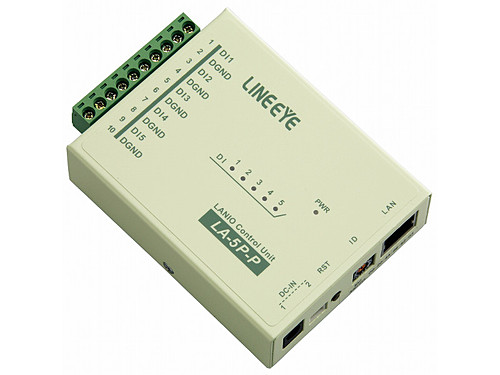 ラインアイ　LAN接続型デジタルIOユニット　ドライ接点5入力　LA-5P-P(G)