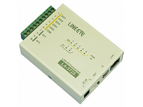 ラインアイ　LAN接続型デジタルIOユニット　オープンコレクタ5出力/フォトカプラ絶縁2入力　LA-5T2S(G)