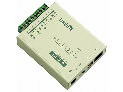 ラインアイ　LAN接続型デジタルIOユニット　ドライ接点7入力　LA-7P-P(G)