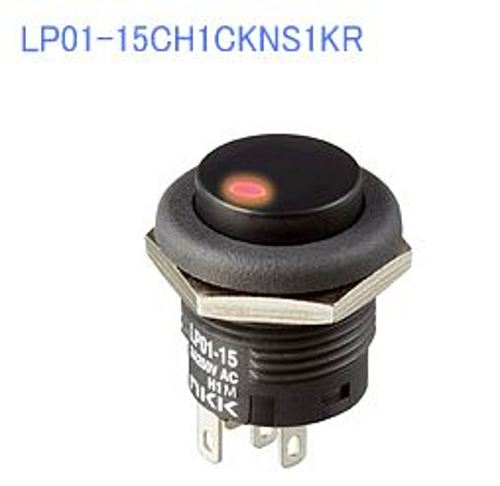 注目>NKKスイッチズ　照光式押ボタンスイッチ　LP01-15CH1CKNS1KR