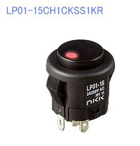 注目>NKKスイッチズ　照光式押ボタンスイッチ　LP01-15CH1CKSS1KR
